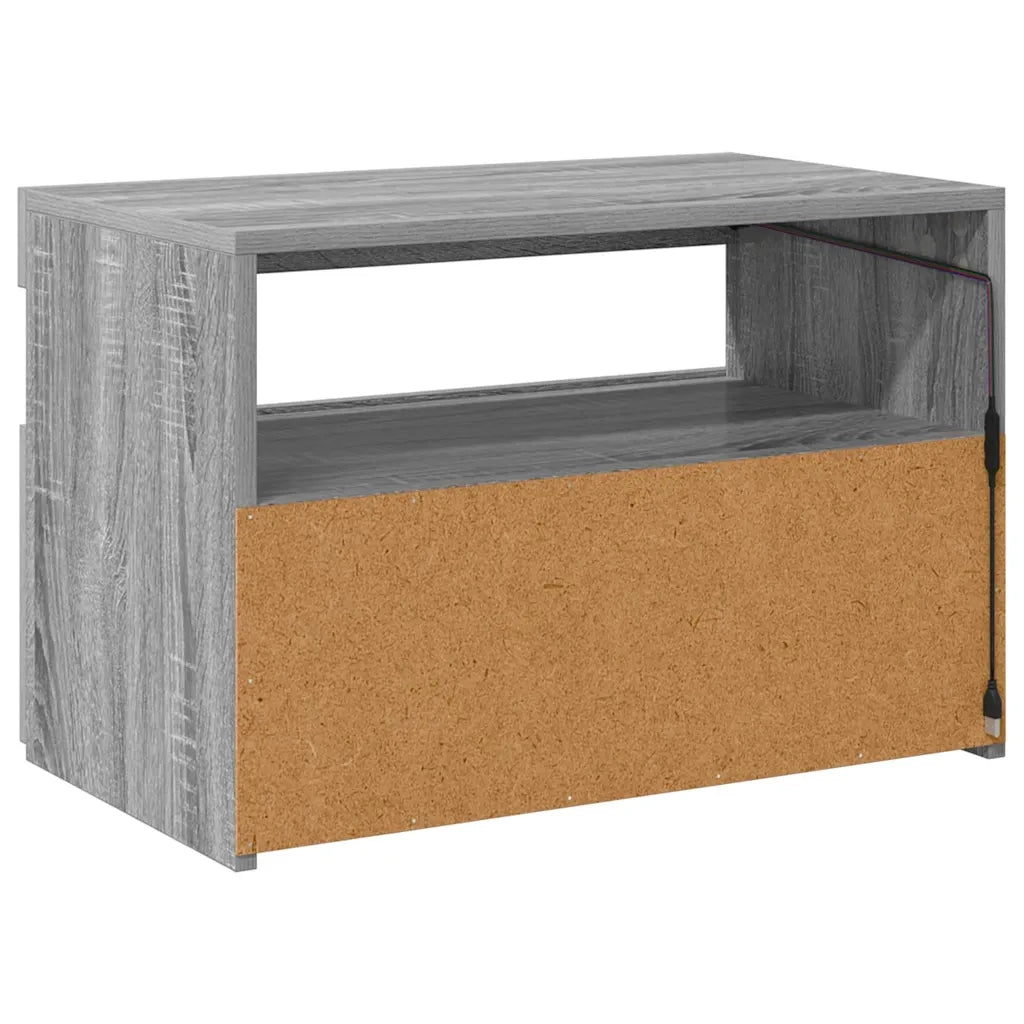 Mobile TV | Armadietto TV | Mobile Porta TV con Luci LED Grigio Sonoma 60x35x40 cm