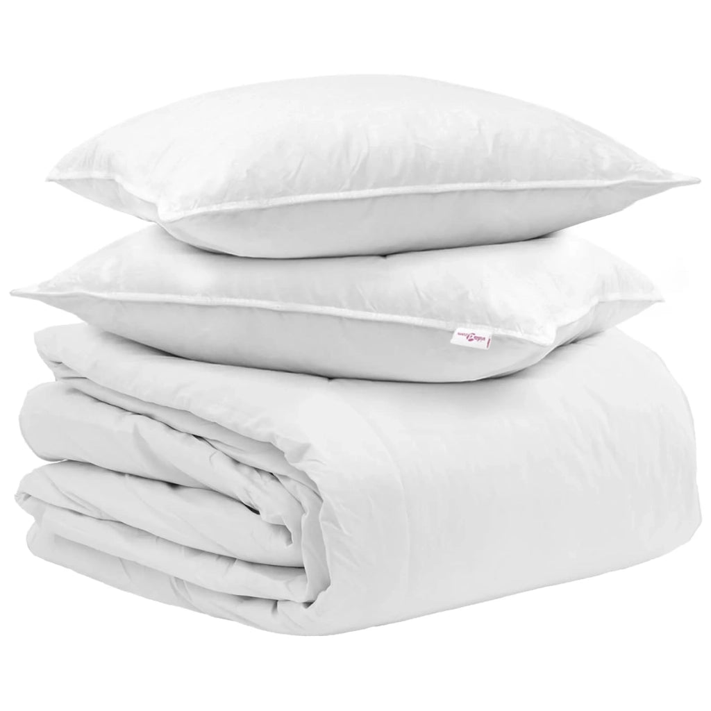 Set di Piumoni con cuscino 3 pz | Duvet Bianco Piuma d'anatra