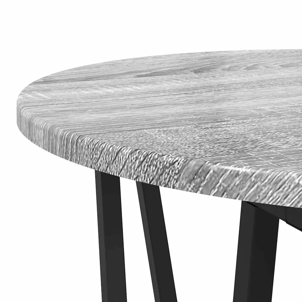 Set tavolini 2 pz | Tavolo laterale Grigio Sonoma e Nero