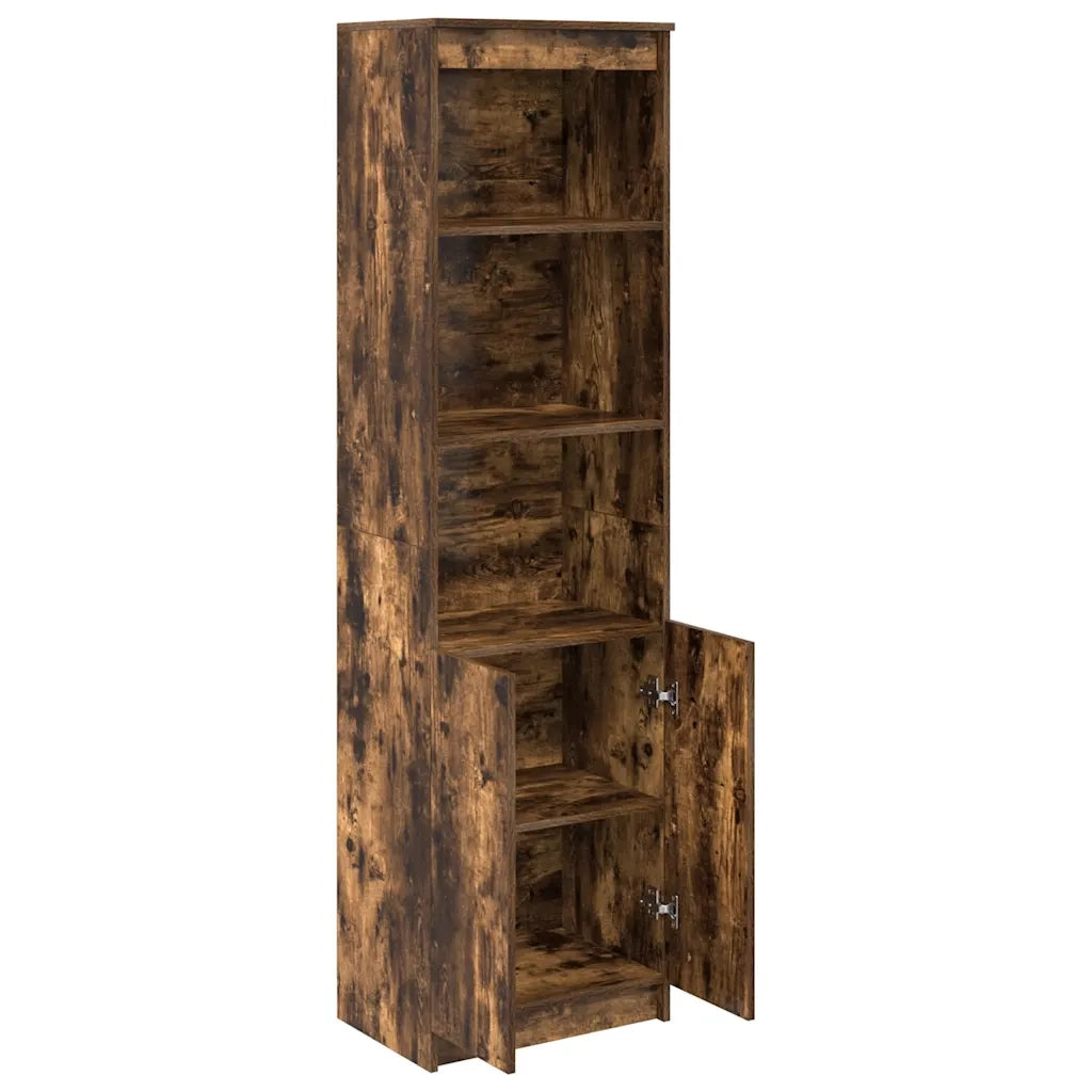 Credenza | Madia | Buffet da pranzo | Armadio da pranzo Rovere Fumo 50x35x180 cm in Legno Multistrato
