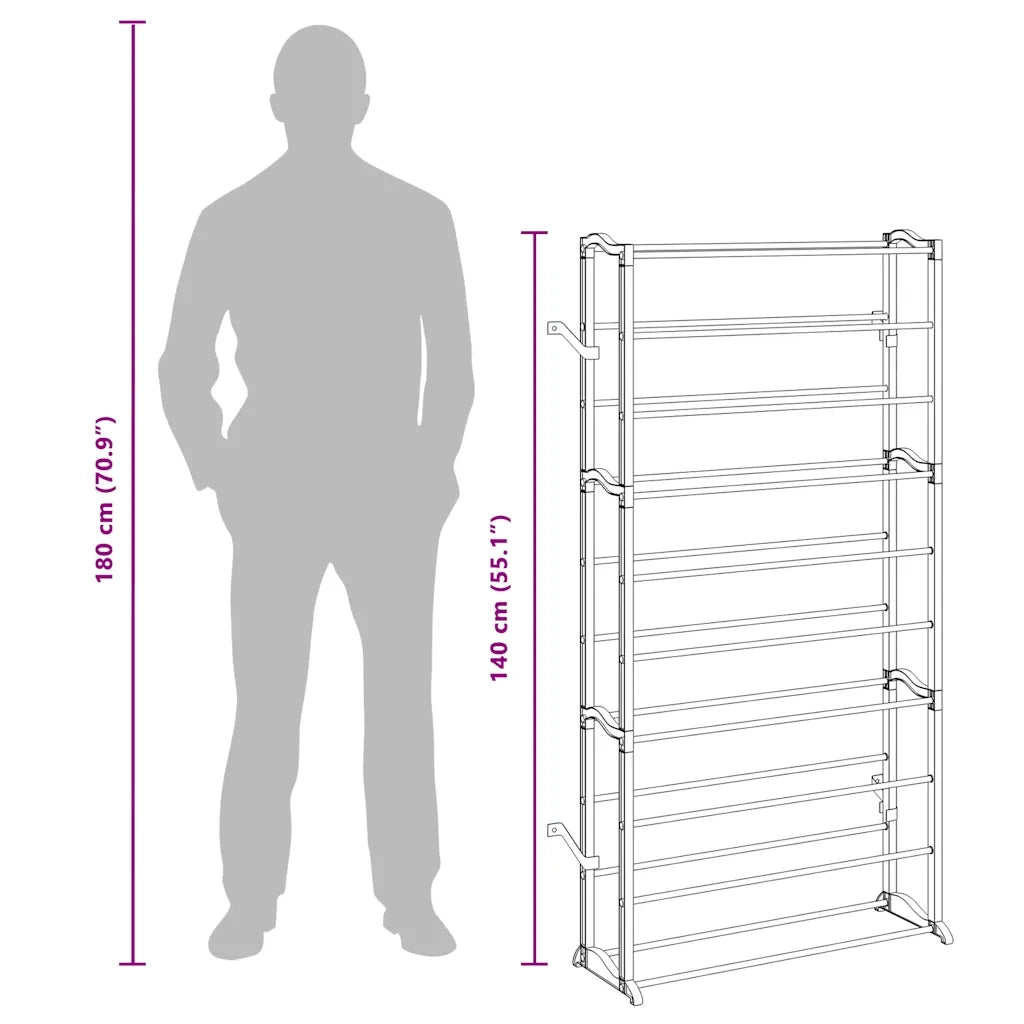 Scarpiera-Scaffale per scarpe Portascarpe con 10 Scaffali