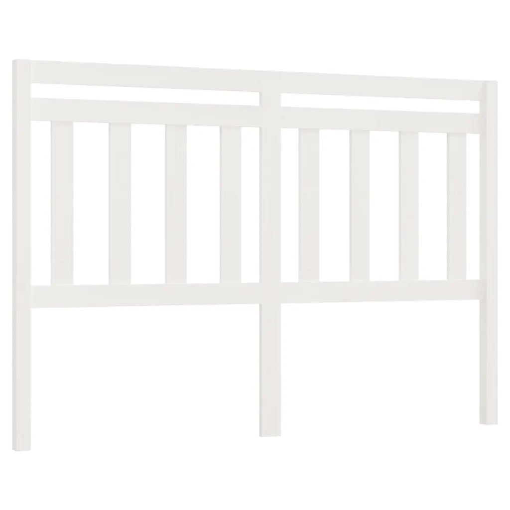 Testiera per Letto Bianca 166x4x100cm in Legno Massello di Pino 814105