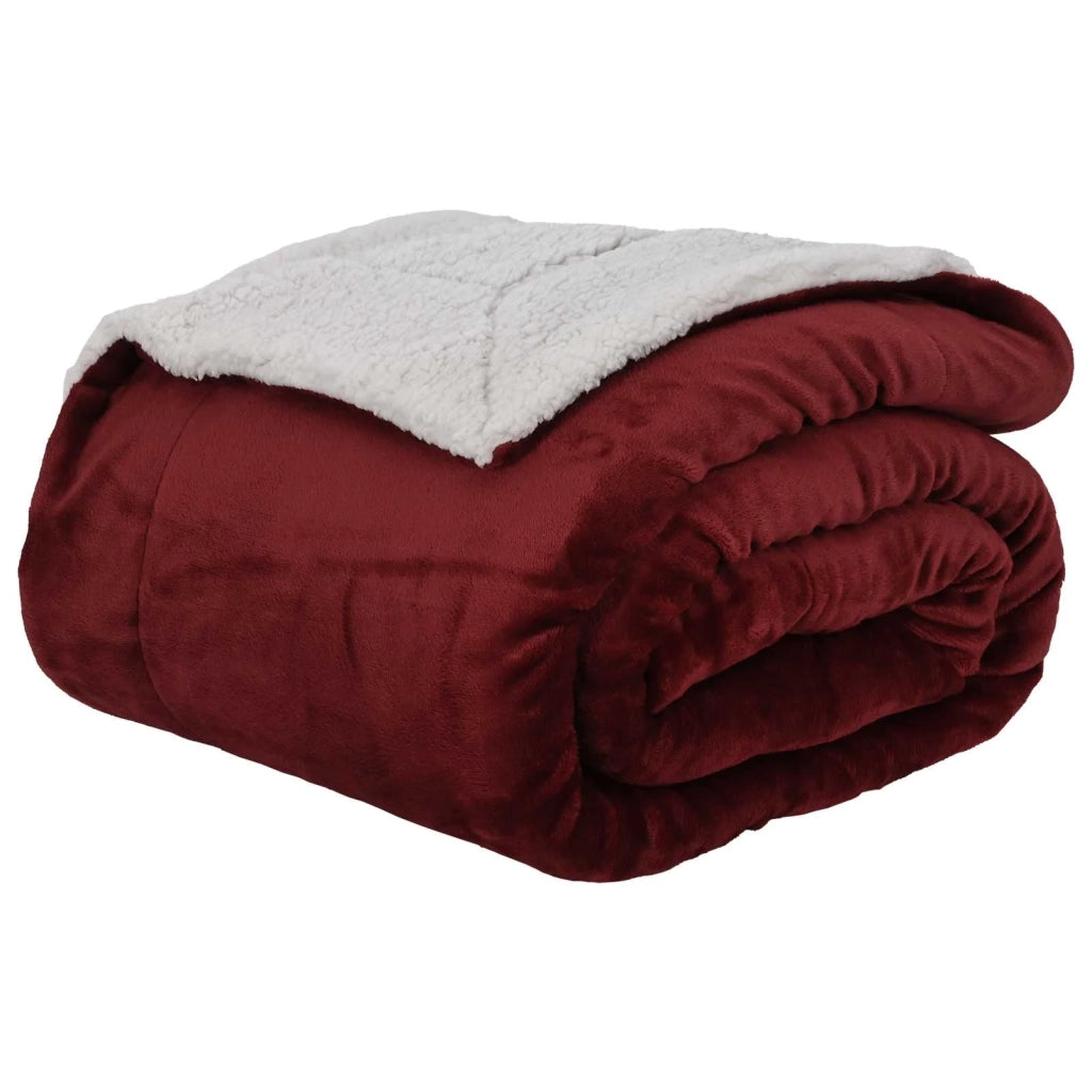 Coperta Rosso Bordeaux 220 x 240 cm Panno 42017003