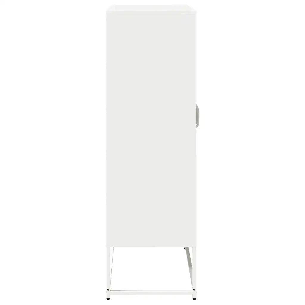 Credenza Bianca 68x39x123 cm in Acciaio