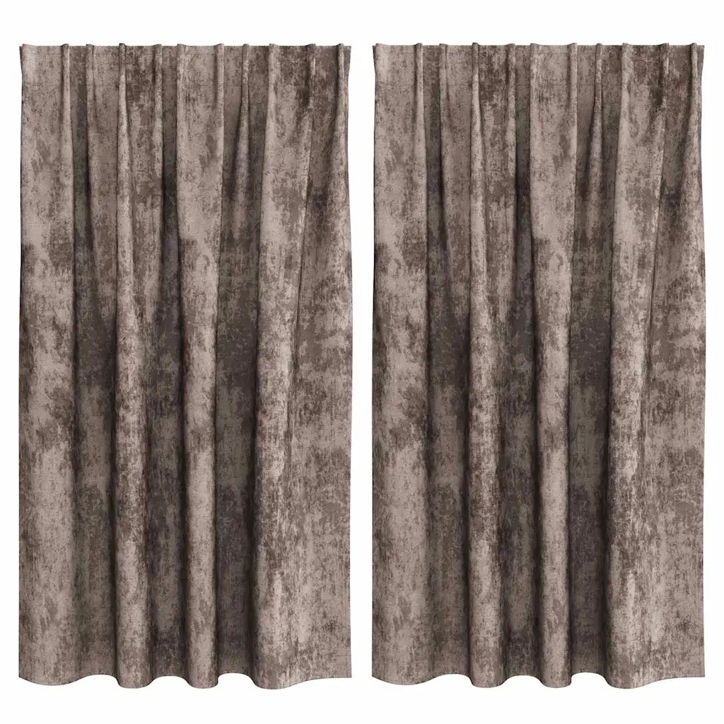 Tende in Velluto 2 pcs Cappuccino 140 x 140 cm Velluto 4107703