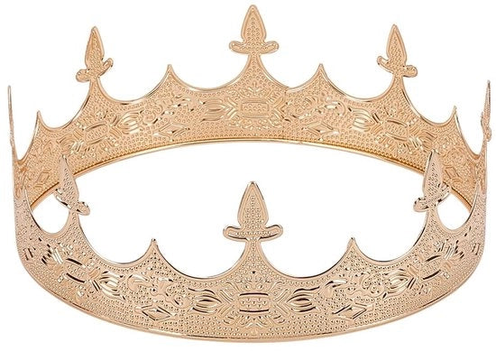 Accessorio per Capelli con Decorazione in Ferro - Disegno Medievale - Corona con Finitura d'Oro - Decorativa Corona per Capelli - Progettata con Stile Elevato - Realizzata con Materiale Duraturo