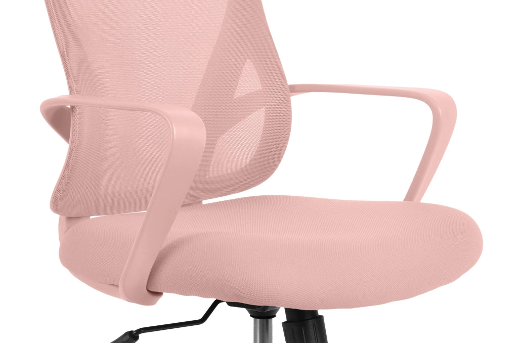 Sedia studio Hispanohogar altezza regolabile in tessuto rosa