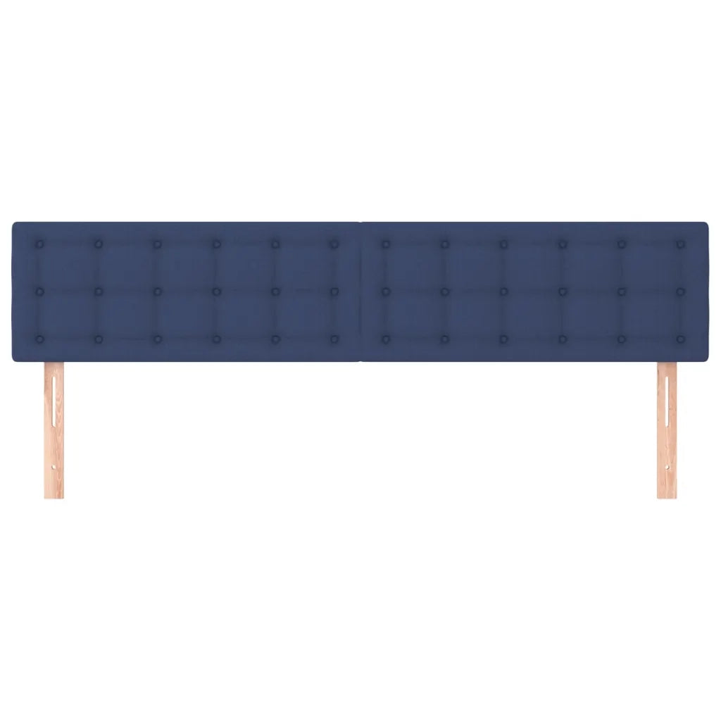 Testiera | Testata Blu 200x5x78/88 cm in Tessuto