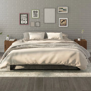 Comodini 2 pz Rovere Marrone in Legno Multistrato 817320