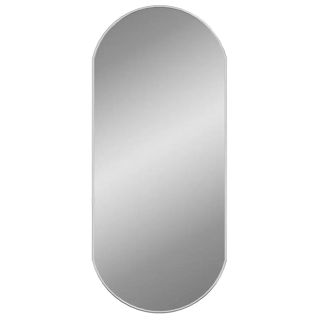 Specchio da Parete Argento 80x35 cm Ovale 348192