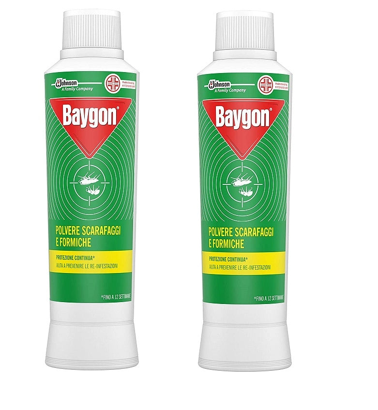 SET 2 CONFEZIONI DI BAYGON INSETTICIDA IN POLVERE SCARAFAGGI E FORMICHE 250 GR