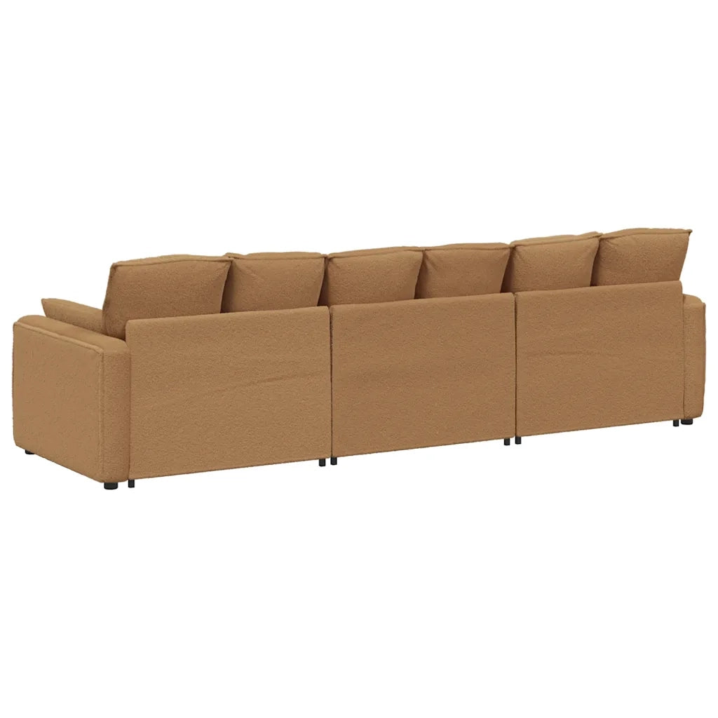 Divano Modulare con Cuscini Beige 3321116