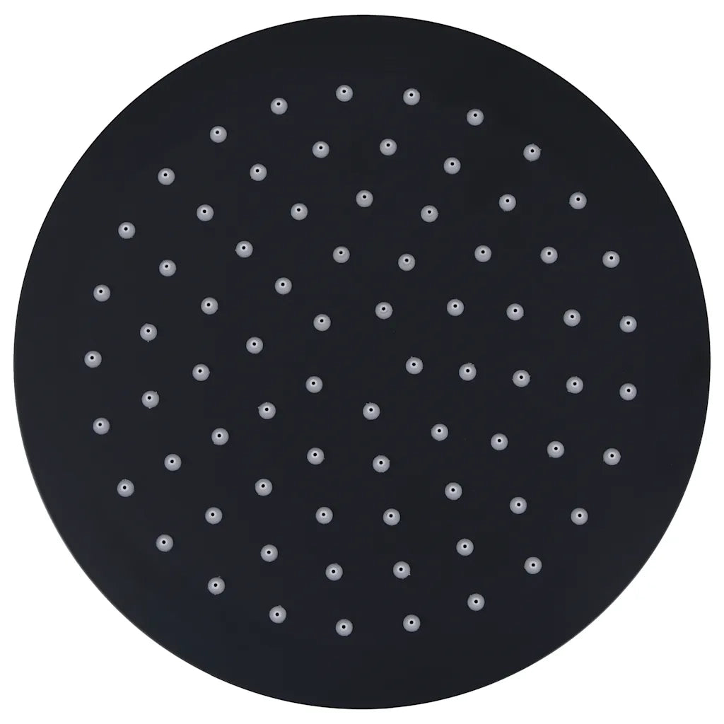 Testa Doccia a Pioggia in Acciaio Inox 20 cm Rotonda Nera CFW6721624