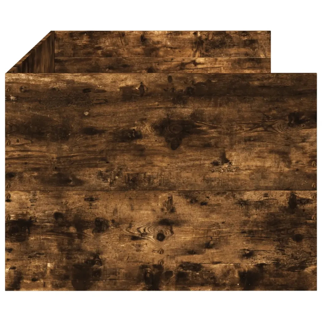 Divano Letto con Cassetti senza Materasso Rovere Fumo 100x200cm 3280815