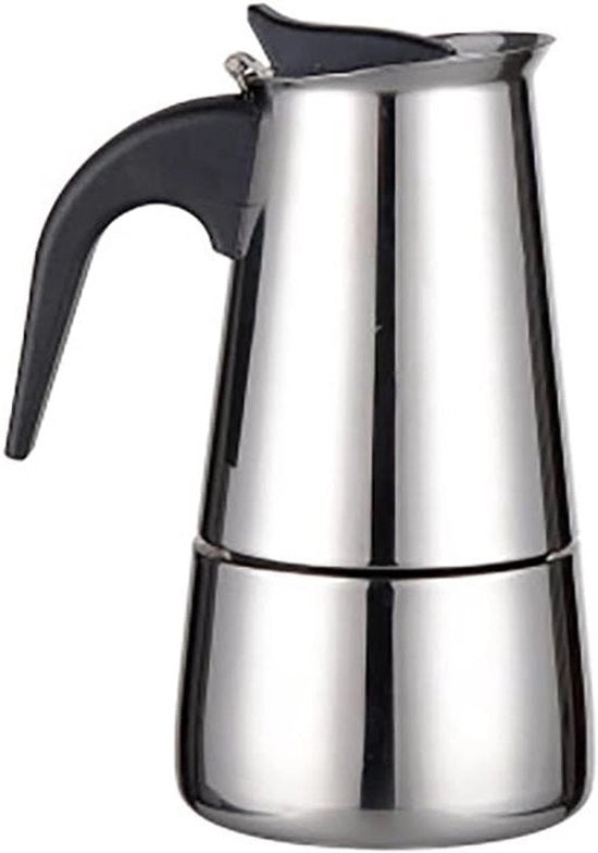 Caffettiera a Gas Premium con 4 Cappuccini - 200ml - Apparecchio per Espresso con Manopola Isolata - Ideale per Piastra Induzione - Regalo