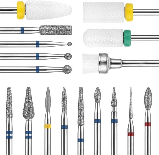 Set di unghie professionale 17 pezzi - senza unghie - unghiettore - spazzola per unghie - acciaio inossidabile - attrezzo professionale