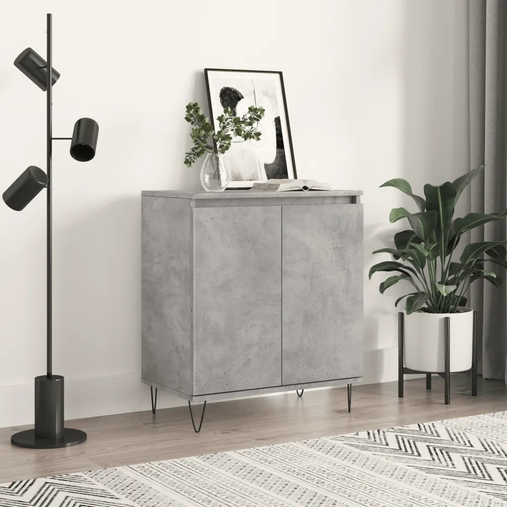Credenza-Buffet-Armadio da cucina Grigio Cemento 60x35x70 cm in Legno Multistrato 676486