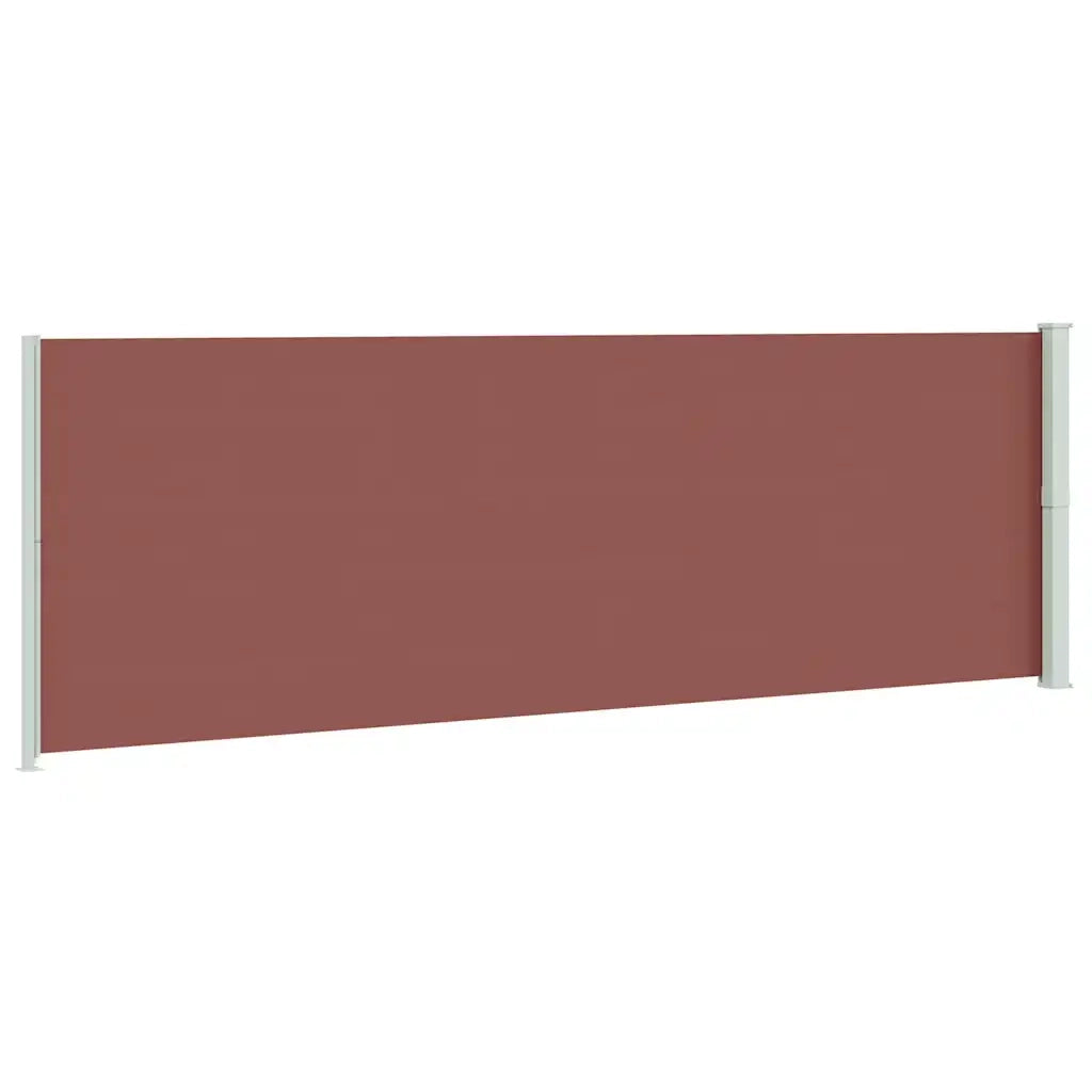 Tenda da Sole | Tenda parasole Laterale Retrattile per Patio 200x600 cm Marrone