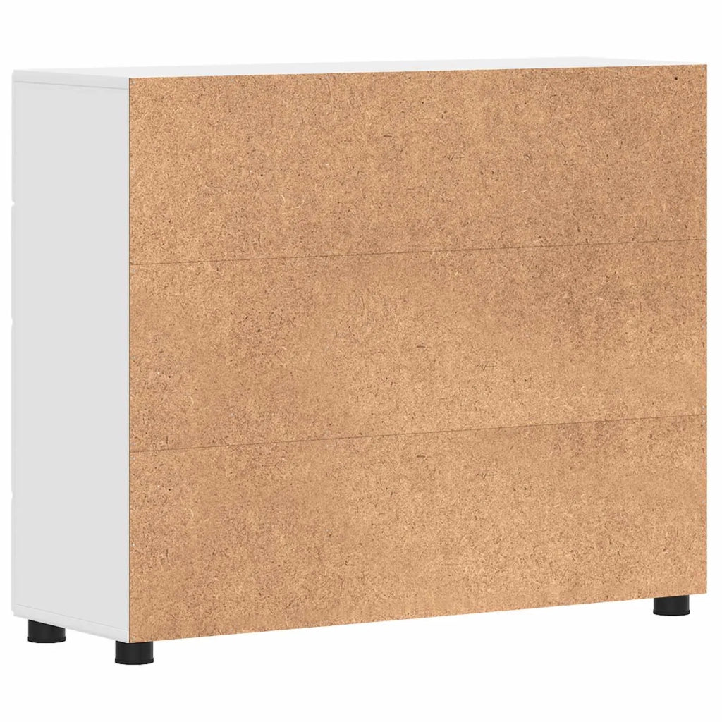 Armadio in Legno con cassetto Bianco Lucido 88,5 x 30,5 x 73 cm 880285