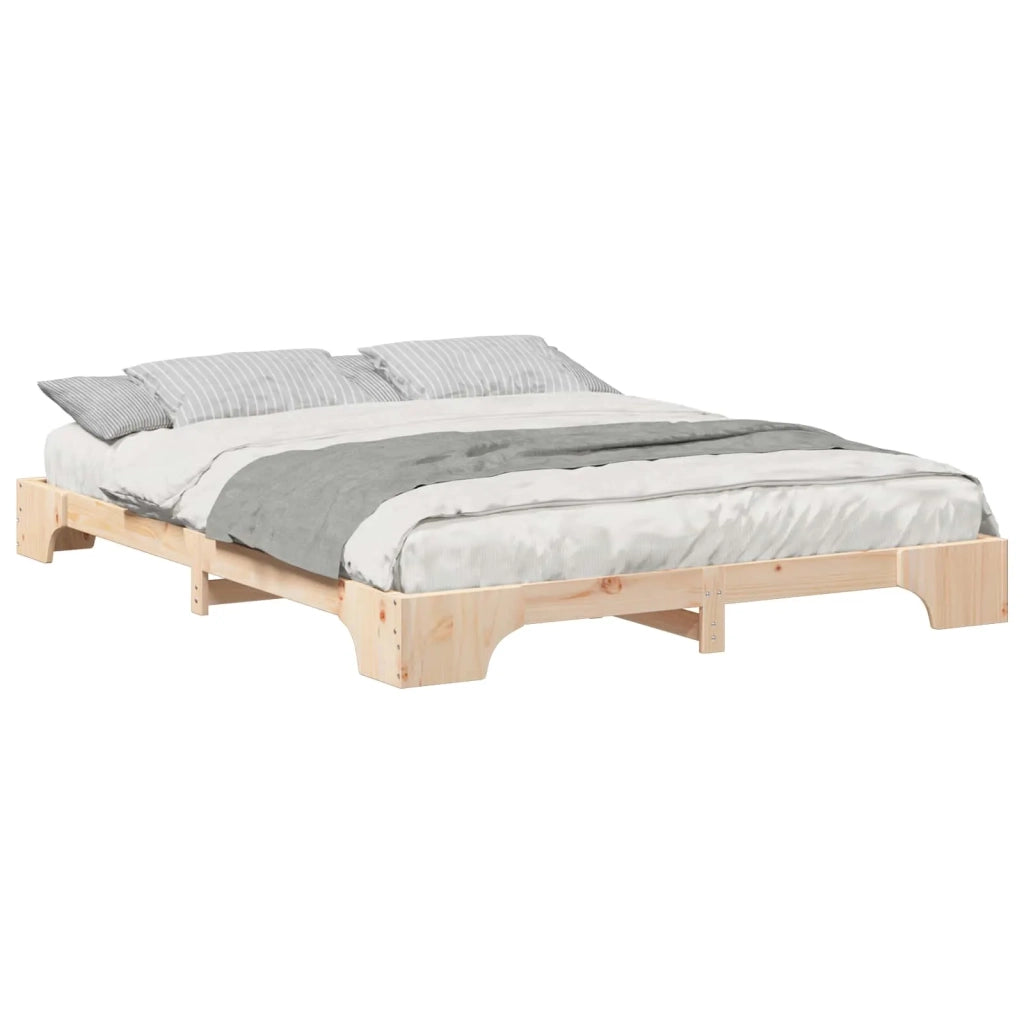 Struttura del letto-Giroletto Marrone 160 x 220 cm Pino massello 859960