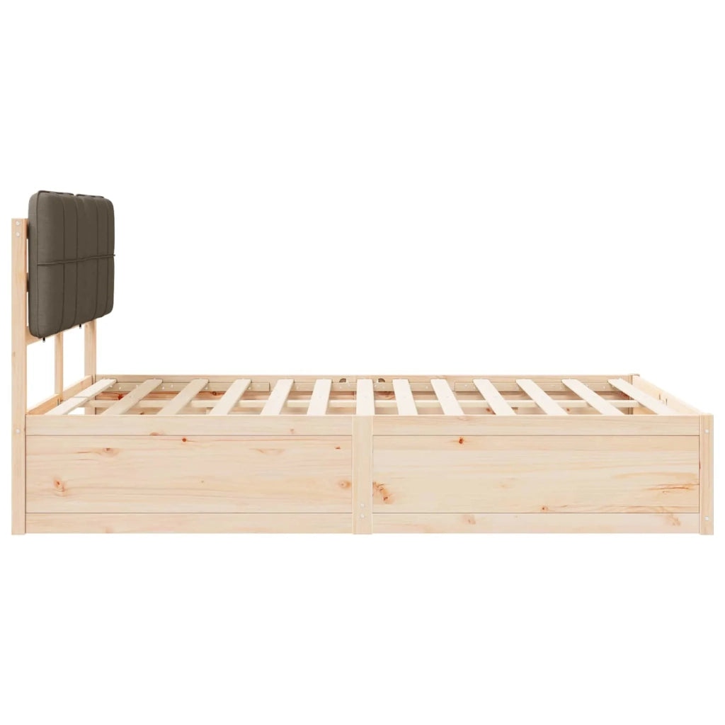 Letto con Testiera Rivestita Talpa 135 x 190 cm Pino massello 3398207