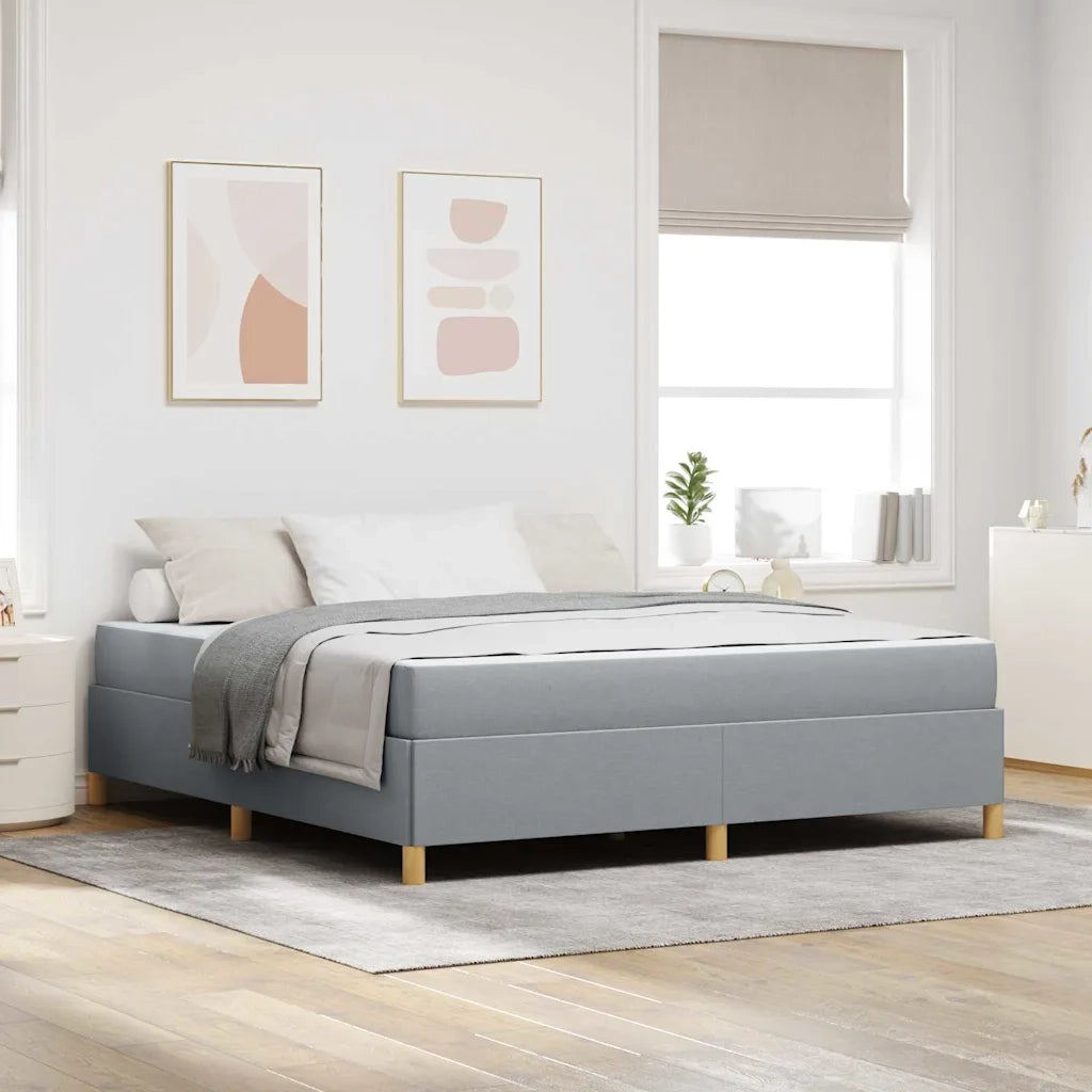 Struttura del letto Grigio chiaro 180 x 200 cm Tessuto