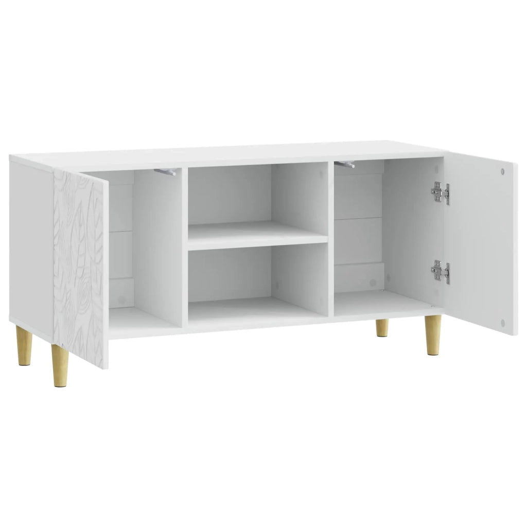 Mobile TV-Credenza per TV 102 x 34,5 x 50 cm Bianco Lucido Legno ingegnerizzato 573831