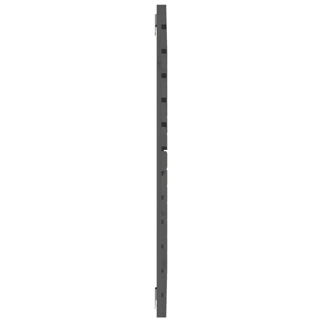 Testiera | Testata da Parete Grigia 96x3x91,5cm in Legno Massello di Pino