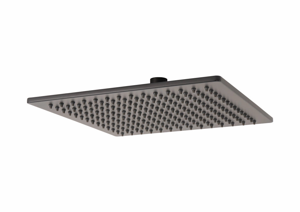 Soffione quadrato nero opaco 30x30
