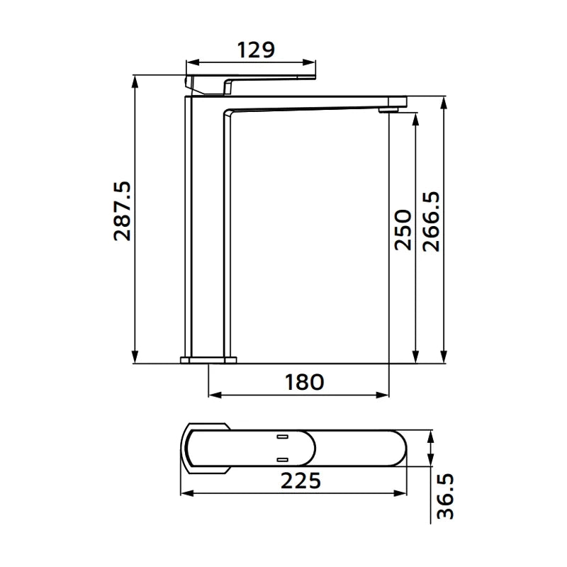 Miscelatore lavabo alto cromato - serie Venere