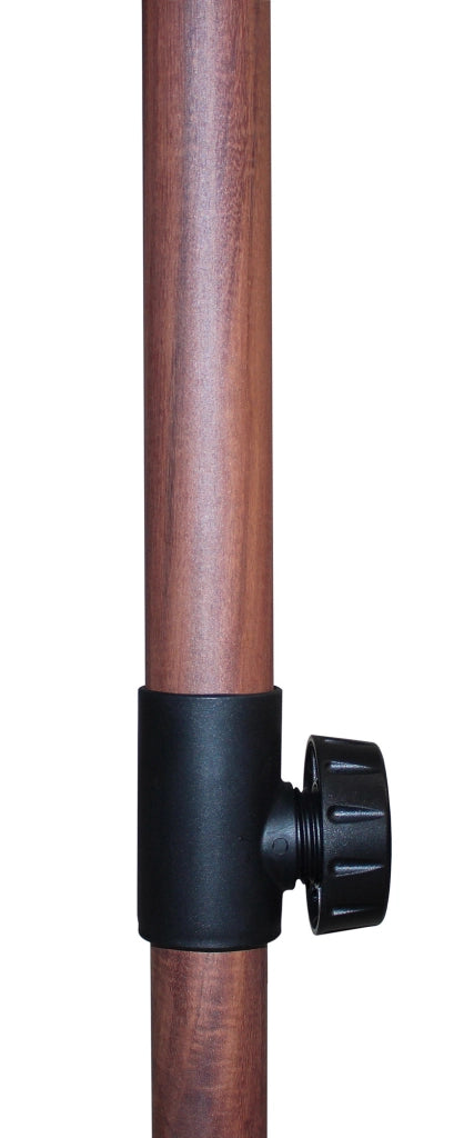 Ombrellone da Giardino 3x2 m Palo Ø38 mm in Alluminio Effetto Legno Tessuto Olefin Trend Wood Grigio