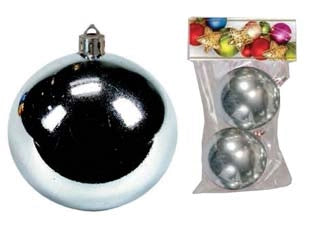 SFERE LISCE COLORE ARGENTO  mm.80 in confezione da 2 pezzi