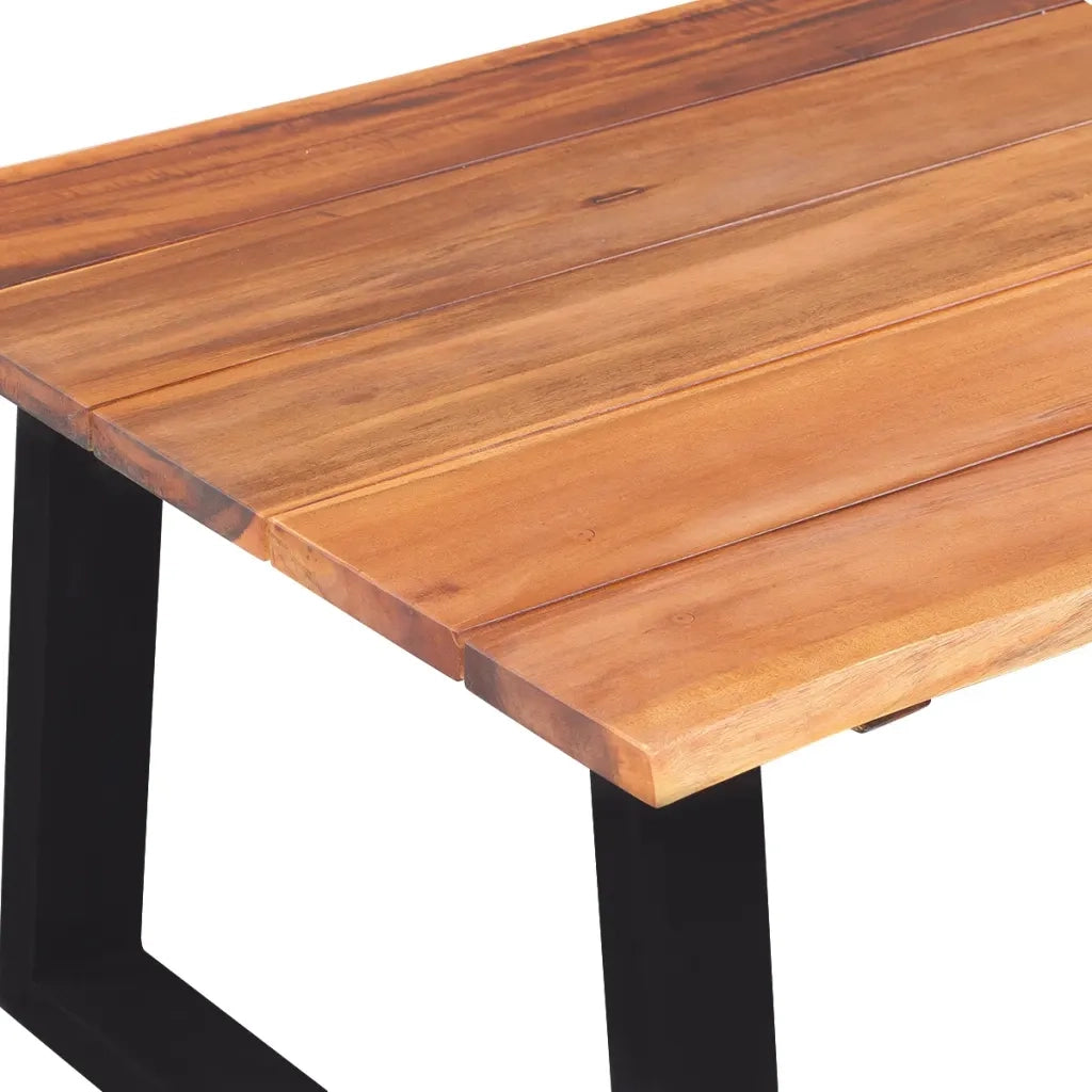 Tavolino da Salotto in Legno Massello di Acacia 110x60x40 cm 244996