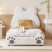 letto imbottito velluto bianco 90 x 200 cm