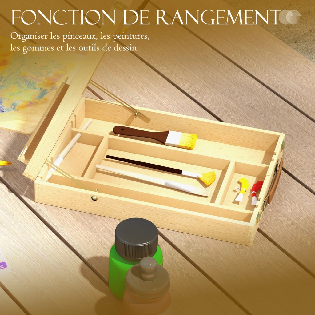 Cavalletto da Tavolo in Legno di Faggio ¨C Xylo ¨C Pieghevole Naturale 61cm