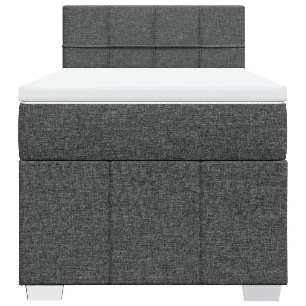 Giroletto a Molle con Materasso Grigio Scuro 80x200 cm Tessuto 3286896