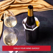 Raffreddatore di Vino Nero Rapido Ice Wine Cooler 38804606 Per Bottiglie fino a 1 Litro