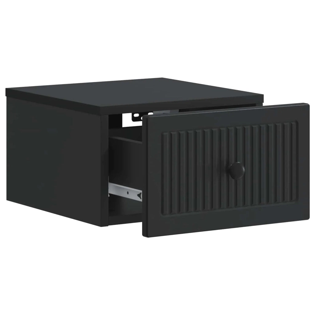 Mobiletto da notte a muro 2 pcs Nero 33 x 34,5 x 20 cm 897918