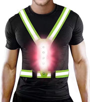 Vestone per jogging con illuminazione - Vestone riflettente per jogging - Vestone per jogging con LED - Illuminazione per camminata