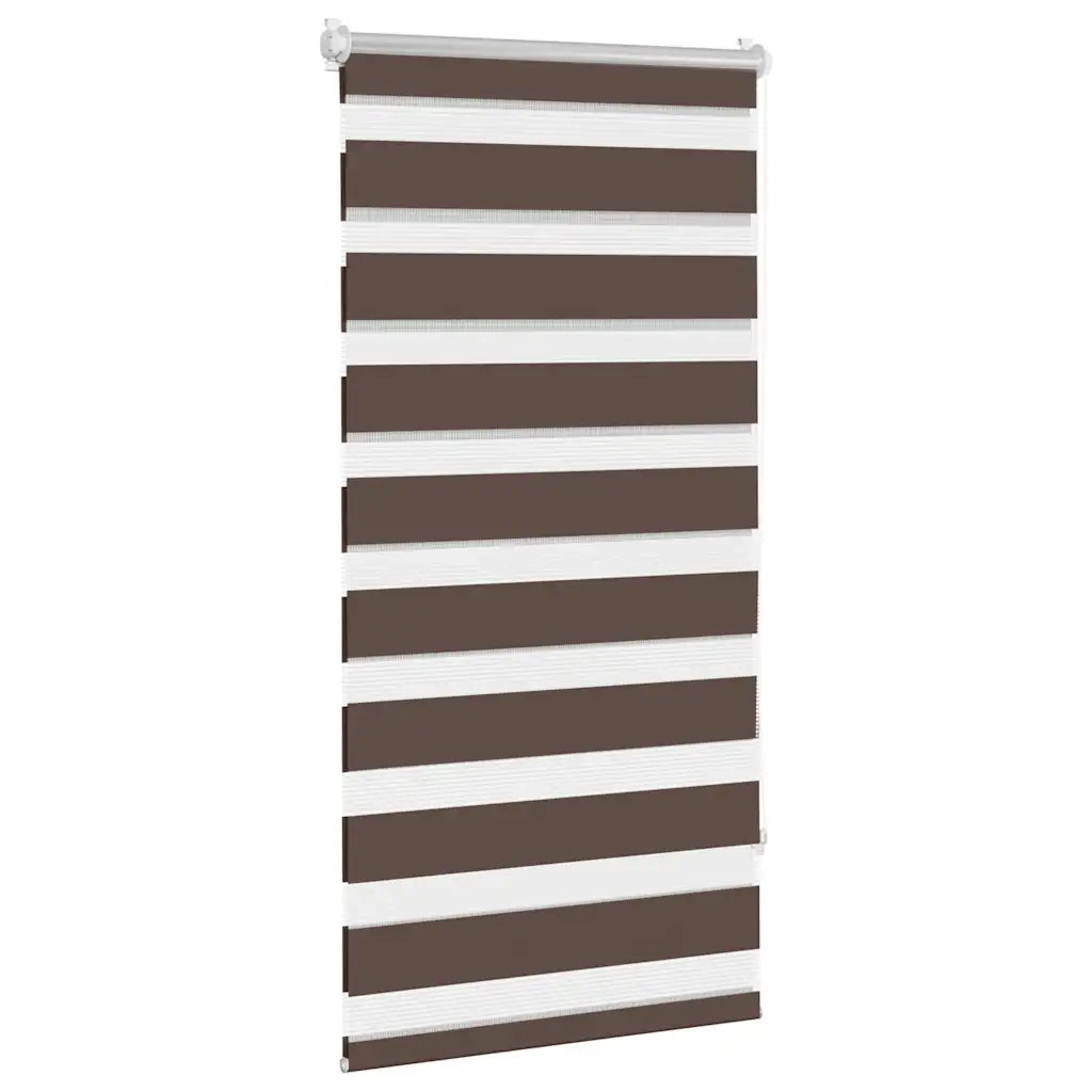 Tenda a rullo zebrata 80,9x150 cm Larghezza tessuto 76,7 cm caffè 240201