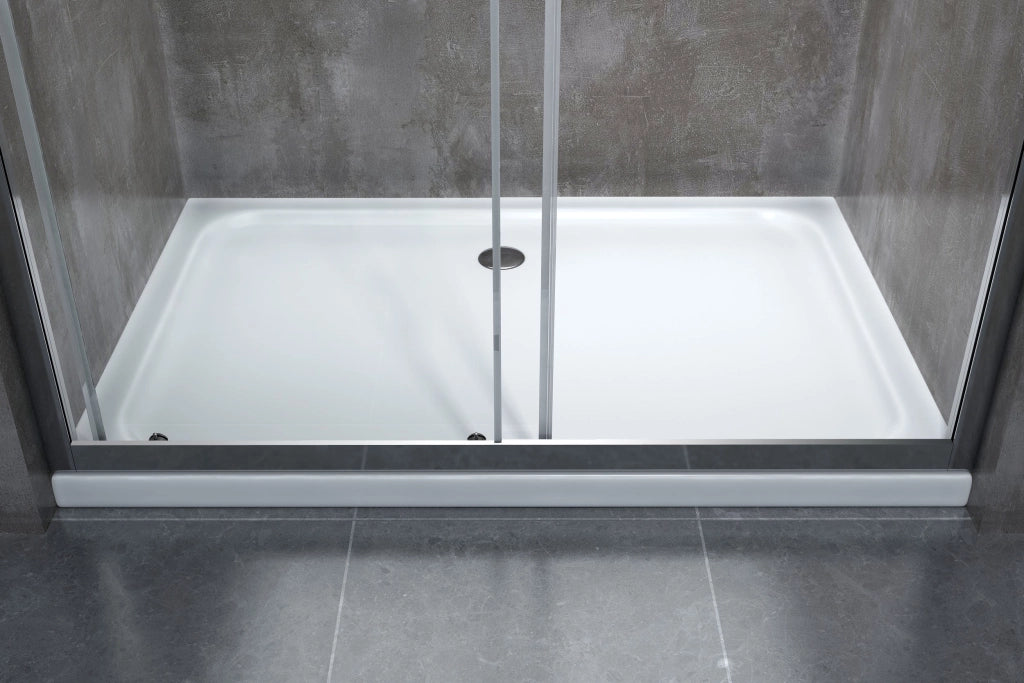 Porta doccia vetro 6 mm per installazione in nicchia Altezza 190 cm installazione reversibile cm 135-140
