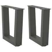 Set di 2 gambe per tavolino a V con piedini regolabili 30 x 30 cm acciaio antracite 02_0056890