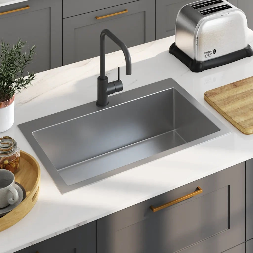 Lavello da Cucina Lavorato a Mano in Acciaio Inox 51514