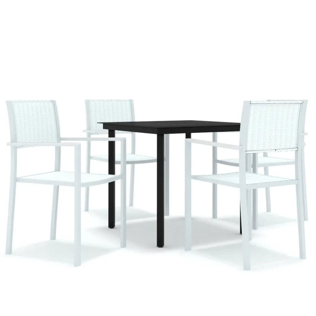 Set Mobili da Pranzo per Giardino 5 pz Bianco 3099258