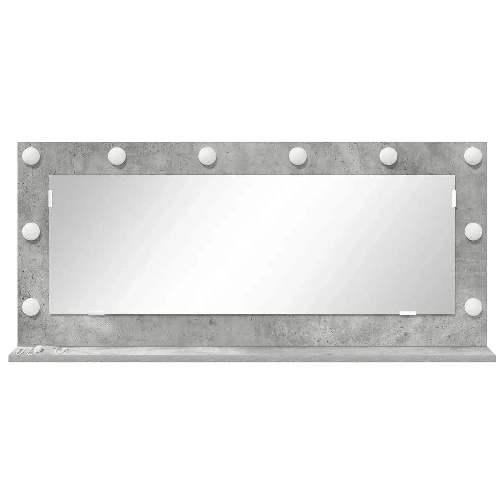 Specchio da Vanit¨¤ Rettangolare Grigio cemento 100 x 45 x 18 cm