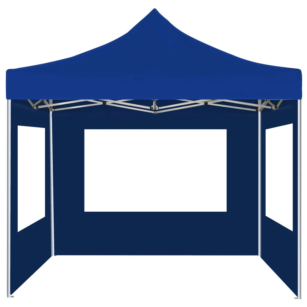 Gazebo | Pergolato Professionale Pieghevole Alluminio con Pareti 2x2m Blu