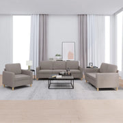 Set di Divani 3 pz con Cuscini Tortora in Tessuto 3202061