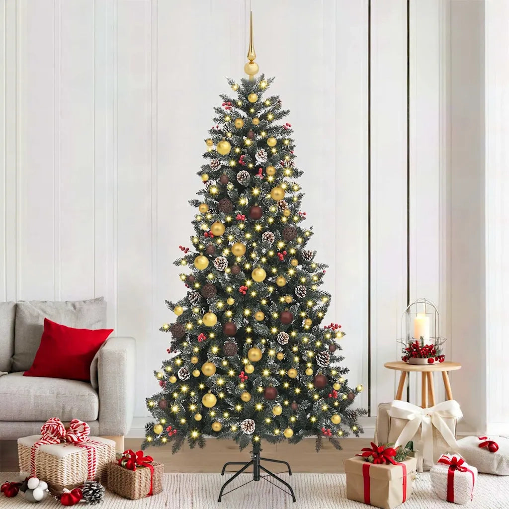 Albero di Natale artificiale con 300 LED Verde 210 cm