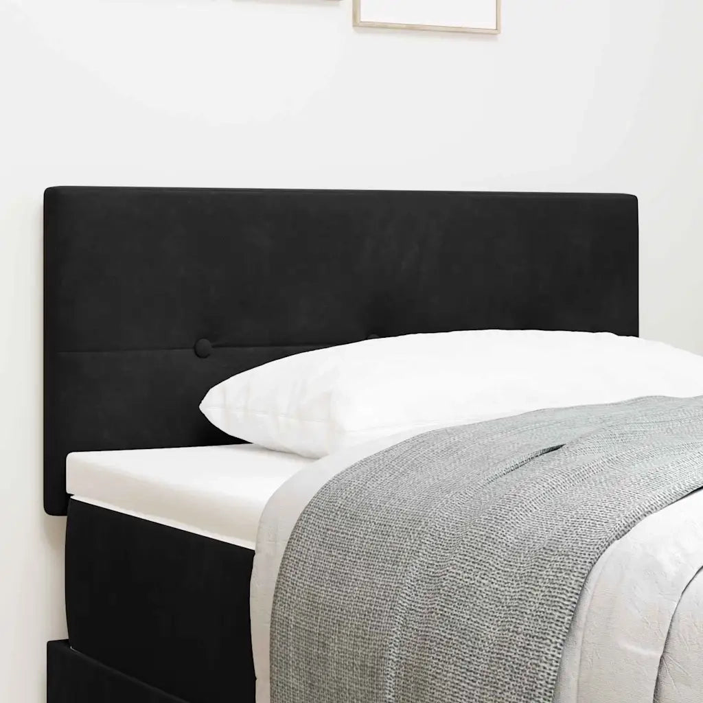 Testiera-Testata-Testiera Decorativa Nero 90 cm Pelle Sintetica 872849