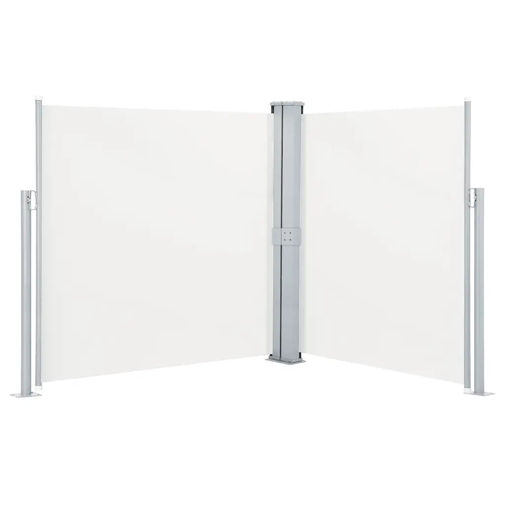 Tenda da Sole | Tenda parasole Due Lati Retrattile per Patio 170x600 cm Crema
